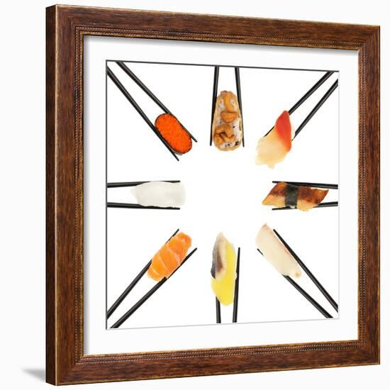 Sushi Circle-Rob Tek-Framed Art Print