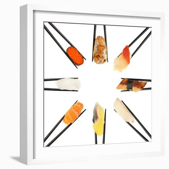 Sushi Circle-Rob Tek-Framed Art Print