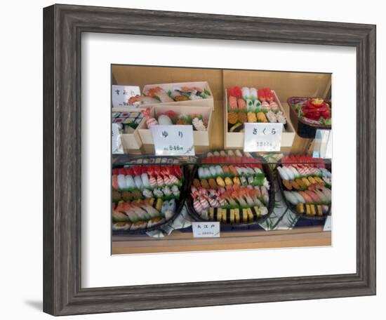 Sushi Shop, Restaurant, Shinjuku, Tokyo, Honshu, Japan-Christian Kober-Framed Photographic Print