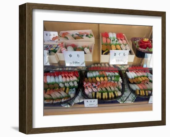 Sushi Shop, Restaurant, Shinjuku, Tokyo, Honshu, Japan-Christian Kober-Framed Photographic Print