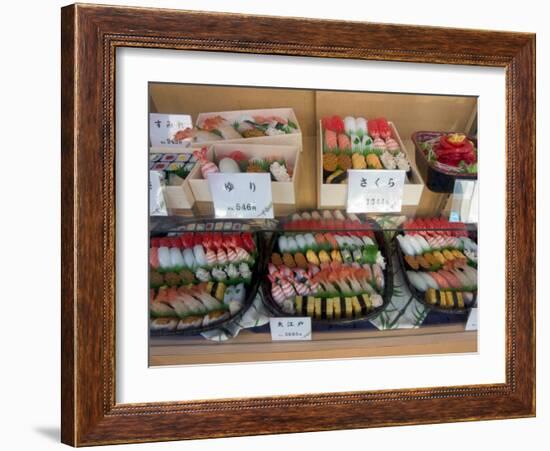 Sushi Shop, Restaurant, Shinjuku, Tokyo, Honshu, Japan-Christian Kober-Framed Photographic Print