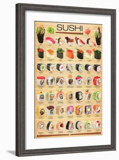 Sushi-null-Framed Art Print