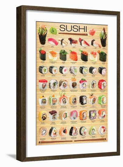 Sushi-null-Framed Art Print