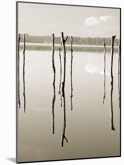 “Suspended in the Air” – Reflected in Water Remains of the Old Jetty on the-Nadia Isakova-Mounted Photographic Print