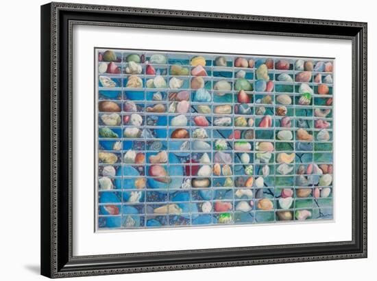 Suspended Pebbles, 2017 (W/C on Paper)-Liz Wright-Framed Giclee Print