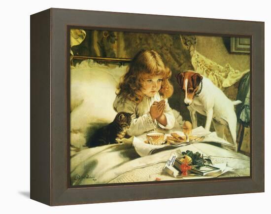 Suspense, 1894-Charles Burton Barber-Framed Premier Image Canvas