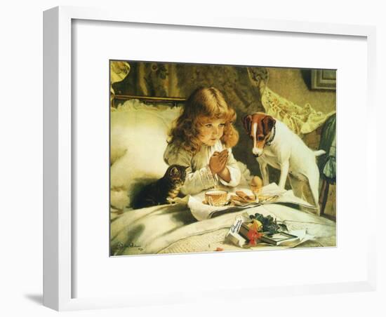 Suspense, 1894-Charles Burton Barber-Framed Giclee Print