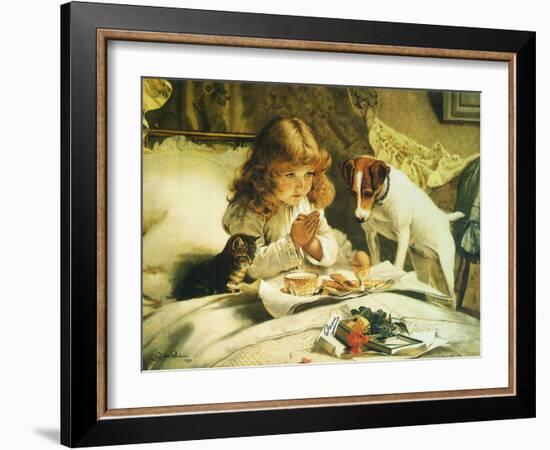 Suspense, 1894-Charles Burton Barber-Framed Giclee Print