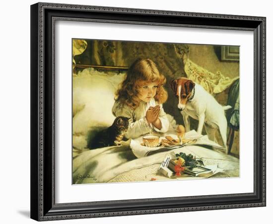 Suspense, 1894-Charles Burton Barber-Framed Giclee Print