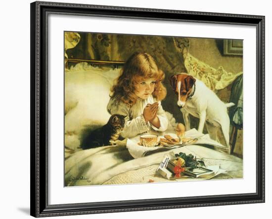 Suspense, 1894-Charles Burton Barber-Framed Giclee Print