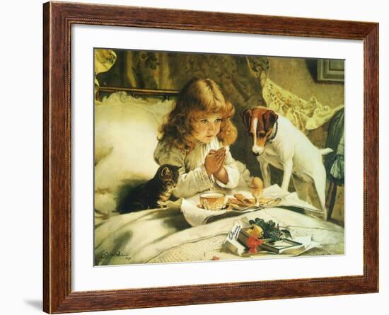 Suspense, 1894-Charles Burton Barber-Framed Giclee Print