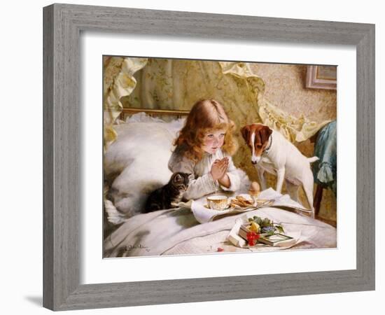 Suspense, 1894-Charles Burton Barber-Framed Giclee Print