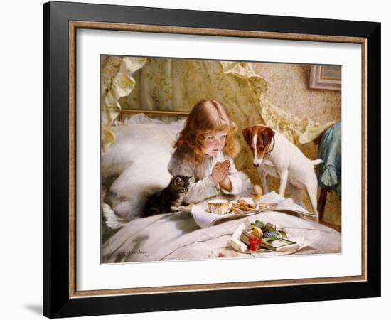 Suspense, 1894-Charles Burton Barber-Framed Giclee Print