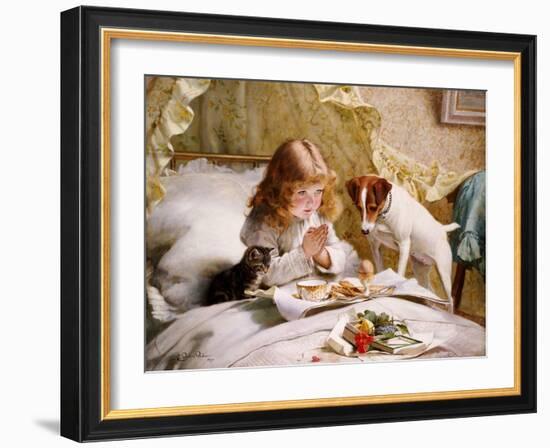 Suspense, 1894-Charles Burton Barber-Framed Giclee Print