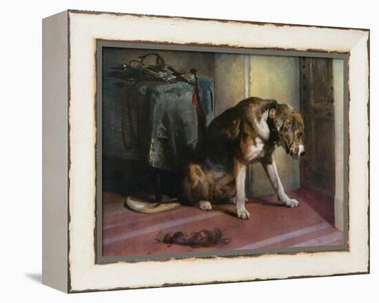 Suspense, 19th Century-Edwin Henry Landseer-Framed Premier Image Canvas