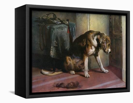 Suspense, 19th Century-Edwin Henry Landseer-Framed Premier Image Canvas