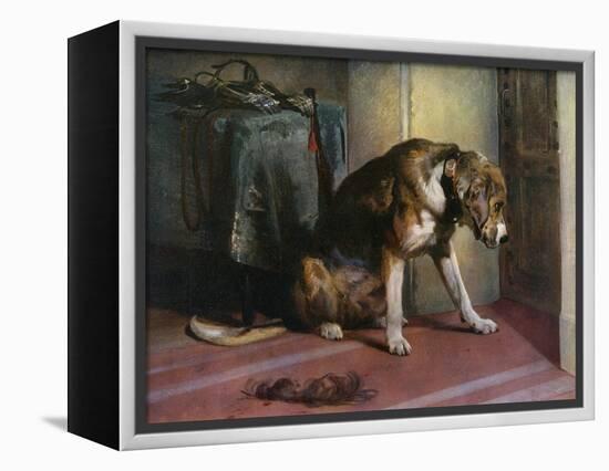 Suspense, 19th Century-Edwin Henry Landseer-Framed Premier Image Canvas