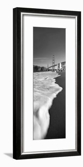 Suspension Bridge across a Bay, Golden Gate Bridge, San Francisco Bay, San Francisco-null-Framed Premium Photographic Print