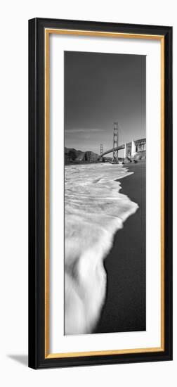 Suspension Bridge across a Bay, Golden Gate Bridge, San Francisco Bay, San Francisco-null-Framed Premium Photographic Print