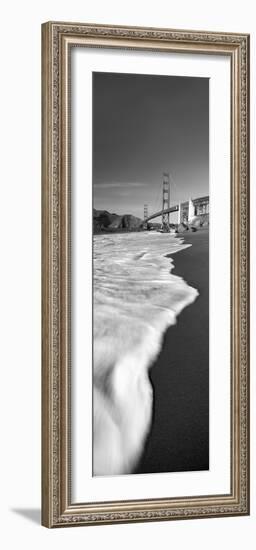 Suspension Bridge across a Bay, Golden Gate Bridge, San Francisco Bay, San Francisco-null-Framed Photographic Print