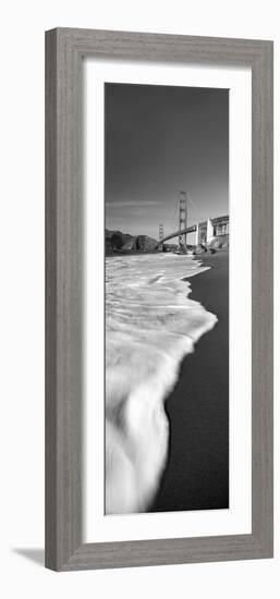 Suspension Bridge across a Bay, Golden Gate Bridge, San Francisco Bay, San Francisco-null-Framed Photographic Print