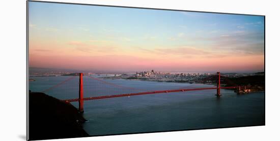 Suspension Bridge across a Bay, Golden Gate Bridge, San Francisco Bay, San Francisco-null-Mounted Photographic Print