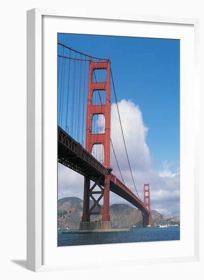 Suspension Bridge across a Bay, Golden Gate Bridge, San Francisco, California, Usa-null-Framed Giclee Print