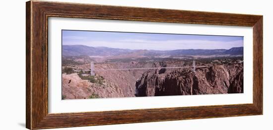 Suspension Bridge across a Canyon, Royal Gorge Suspension Bridge, Colorado, USA-null-Framed Photographic Print