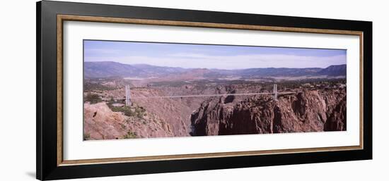 Suspension Bridge across a Canyon, Royal Gorge Suspension Bridge, Colorado, USA-null-Framed Photographic Print