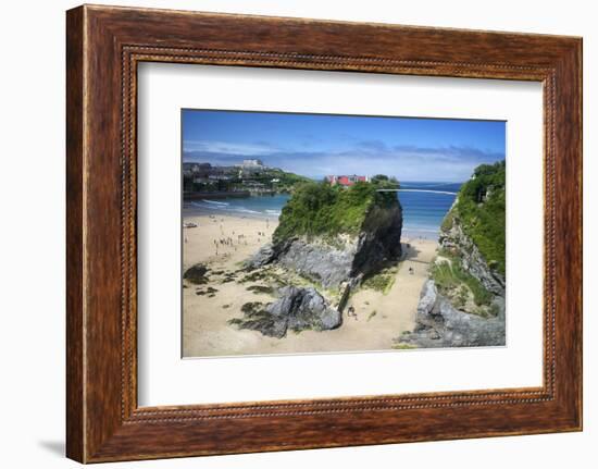 Suspension Bridge at Towan Beach, Newquay, Cornwall, England, United Kingdom, Europe-Rob Cousins-Framed Photographic Print