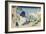Suspension Bridge Between Hida and Etchu Provinces, 1833-1834-Katsushika Hokusai-Framed Premium Giclee Print