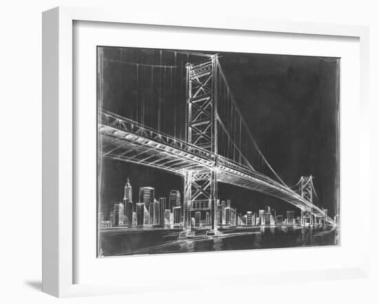 Suspension Bridge Blueprint III-Ethan Harper-Framed Art Print