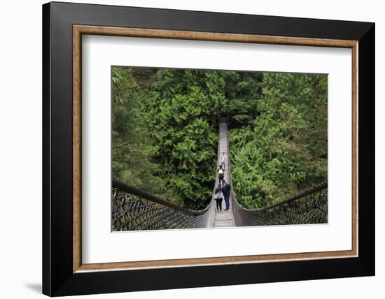 Suspension bridge, Lynn Canyon Park, Vancouver, British Columbia, Canada, North America-Richard Cummins-Framed Photographic Print