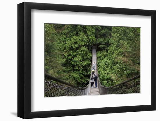 Suspension bridge, Lynn Canyon Park, Vancouver, British Columbia, Canada, North America-Richard Cummins-Framed Photographic Print