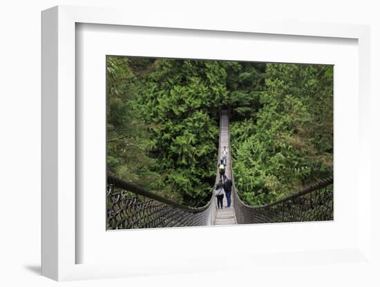 Suspension bridge, Lynn Canyon Park, Vancouver, British Columbia, Canada, North America-Richard Cummins-Framed Photographic Print