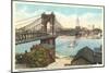 Suspension Bridge over Ohio River-null-Mounted Art Print