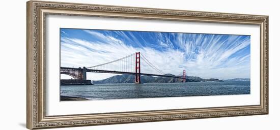 Suspension Bridge over Pacific Ocean, Golden Gate Bridge, San Francisco Bay, San Francisco-null-Framed Photographic Print