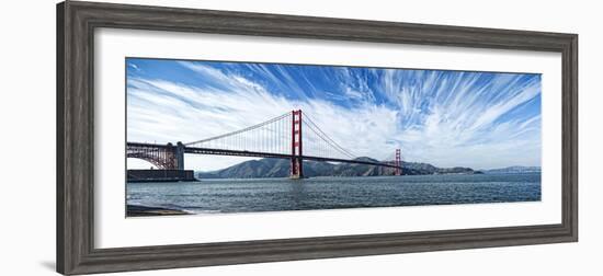 Suspension Bridge over Pacific Ocean, Golden Gate Bridge, San Francisco Bay, San Francisco-null-Framed Photographic Print