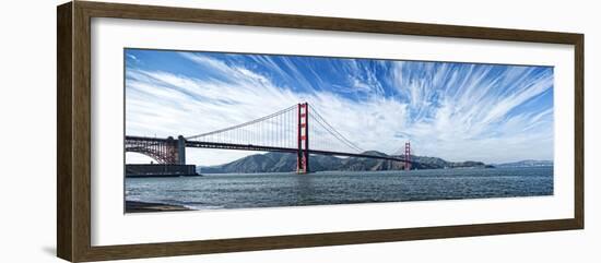 Suspension Bridge over Pacific Ocean, Golden Gate Bridge, San Francisco Bay, San Francisco-null-Framed Photographic Print