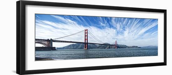 Suspension Bridge over Pacific Ocean, Golden Gate Bridge, San Francisco Bay, San Francisco-null-Framed Photographic Print