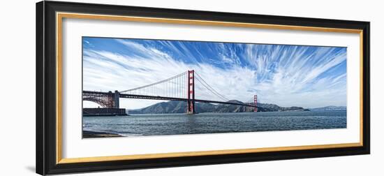 Suspension Bridge over Pacific Ocean, Golden Gate Bridge, San Francisco Bay, San Francisco-null-Framed Photographic Print