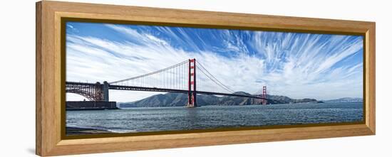 Suspension Bridge over Pacific Ocean, Golden Gate Bridge, San Francisco Bay, San Francisco-null-Framed Premier Image Canvas