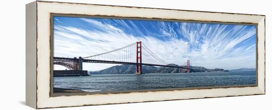 Suspension Bridge over Pacific Ocean, Golden Gate Bridge, San Francisco Bay, San Francisco-null-Framed Premier Image Canvas