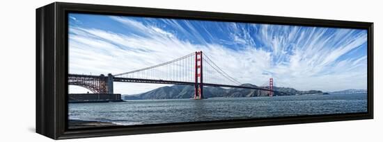 Suspension Bridge over Pacific Ocean, Golden Gate Bridge, San Francisco Bay, San Francisco-null-Framed Premier Image Canvas