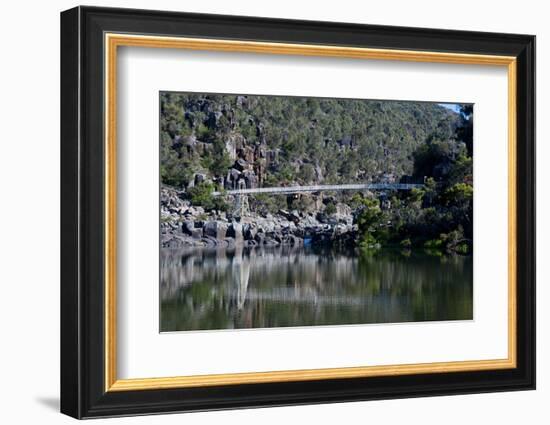 Suspension Bridge over the Cataract Gorge, Launceston, Tasmania, Australia, Pacific-Michael Runkel-Framed Photographic Print