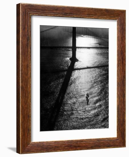 Suspension Tower of the Golden Gate Bridge at Sunrise-Margaret Bourke-White-Framed Photographic Print