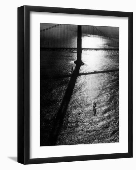 Suspension Tower of the Golden Gate Bridge at Sunrise-Margaret Bourke-White-Framed Photographic Print