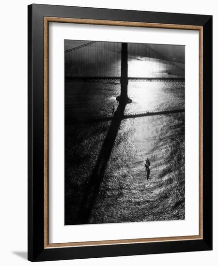 Suspension Tower of the Golden Gate Bridge at Sunrise-Margaret Bourke-White-Framed Photographic Print