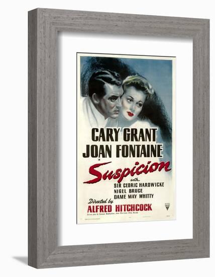 Suspicion, Cary Grant, Joan Fontaine, 1941-null-Framed Photo