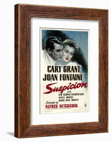 Suspicion, Cary Grant, Joan Fontaine, 1941-null-Framed Photo